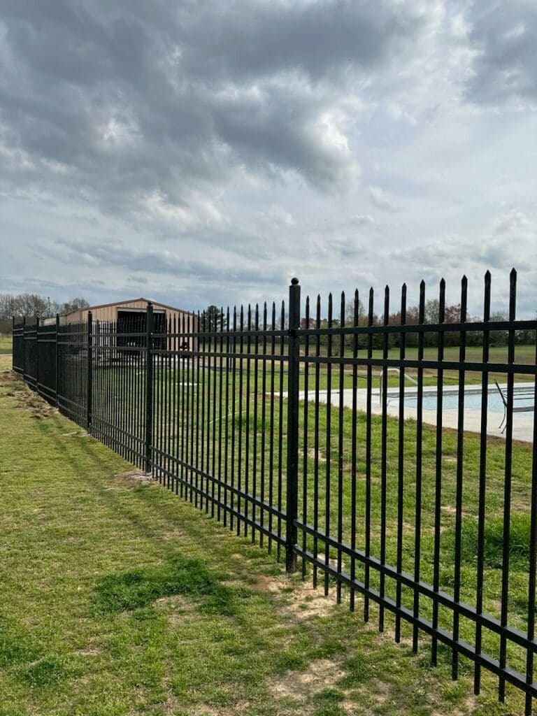 Residential wrought iron fence built by 3D Custom Welding